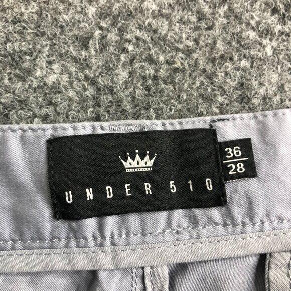 U-510 Under 5 10 Pants Mens 36x28 Gray Chino Flat Front Stretch Comfort Casual - Picture 4 of 12